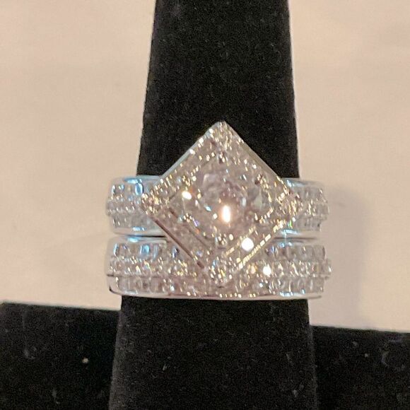 Stunning Sterling Wedding set - Picture 1 of 6